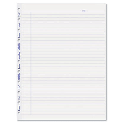 Miraclebind Ruled Paper Refill Sheets For All Miraclebind Notebooks And Planners, 11 X 9.06, White/blue Sheets, Undated