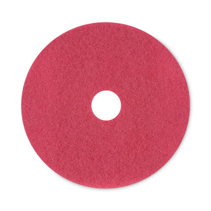 Buffing Floor Pads, 20" Diameter, Red, 5/carton