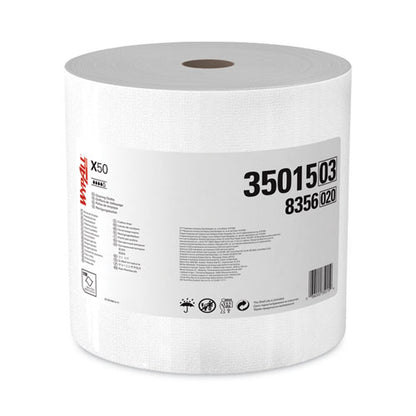 X50 Cloths, Jumbo Roll, 13.4 X 9.8, White, 1,100/roll