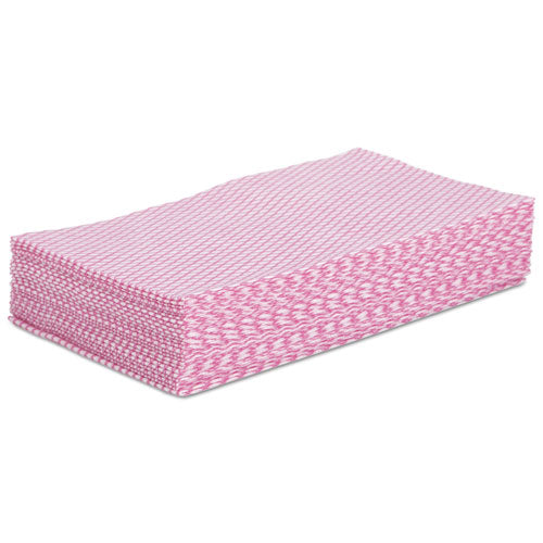 Foodservice Wipers, 12 X 21, Pink/white, 200/carton