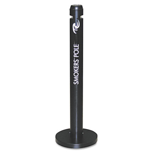 Smoker's Pole, Round, Steel, 0.9 Gal, 4 Dia X 41h, Black