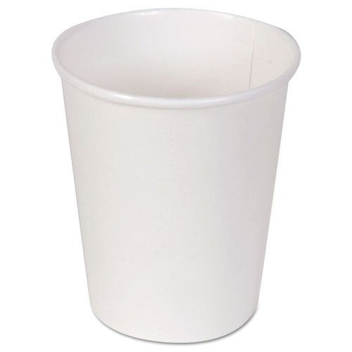 Paper Hot Cups, 10 Oz, White, 50/sleeve, 20 Sleeves/carton