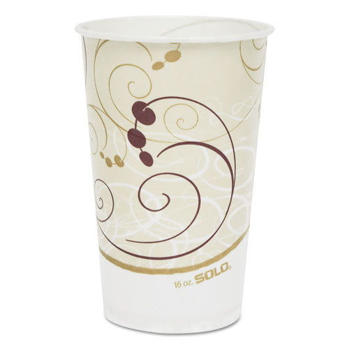 Symphony Treated-paper Cold Cups, Proplanet Seal, 16 Oz, White/beige/red, 50/bag, 20 Bags/carton