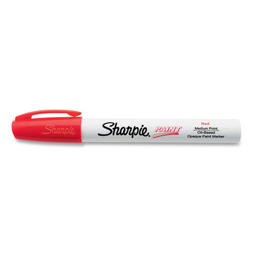 Permanent Paint Marker, Medium Bullet Tip, Red