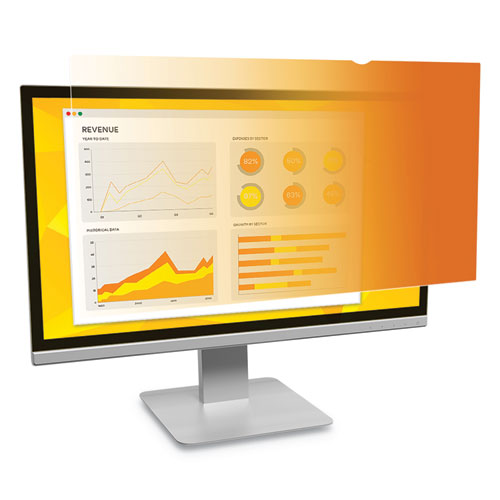 Gold Frameless Privacy Filter For 21.5" Widescreen Flat Panel Monitor, 16:9 Aspect Ratio