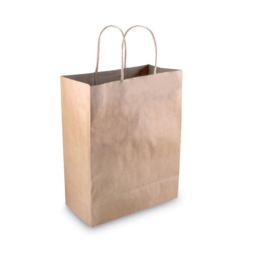 Premium Shopping Bag, 8" X 4" X 10.25", Brown Kraft, 50/box