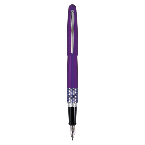 Mr Retro Pop Collection Fountain Pen, Fine 0.7 Mm, Black Ink, Purple