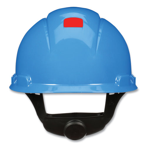 Securefit H-series Hard Hats, H-700 Cap With Uv Indicator, 4-point Pressure Diffusion Ratchet Suspension, Blue