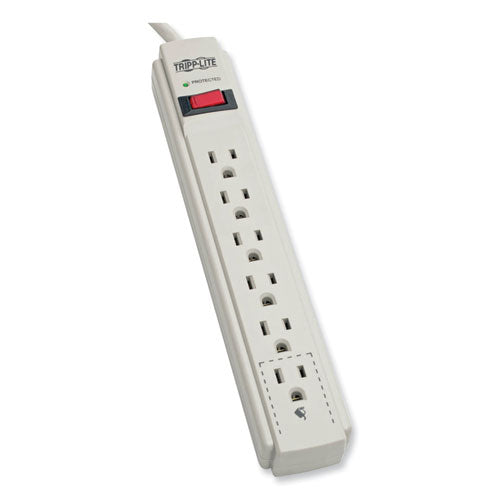 Protect It! Surge Protector, 6 Ac Outlets, 15 Ft Cord, 790 J, Light Gray