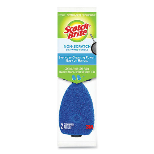 Non-scratch Dishwand Refills, Blue, 2/pack