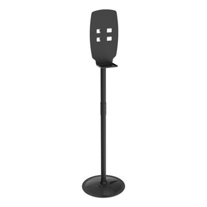 Floor Stand For Sanitizer Dispensers, Height Adjustable From 50" To 60", Black