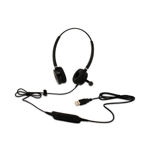 Hs-wd-usb-2 Binaural Over The Head Headset, Black