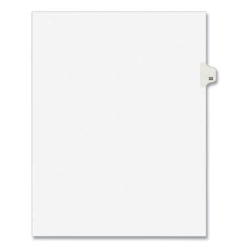 Preprinted Legal Exhibit Side Tab Index Dividers, Avery Style, 10-tab, 32, 11 X 8.5, White, 25/pack, (1032)