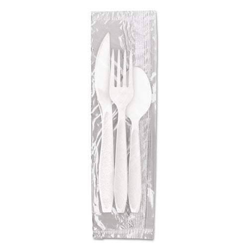 Reliance Mediumweight Cutlery Kit, Knife/fork/spoon, White, 500 Kits/carton