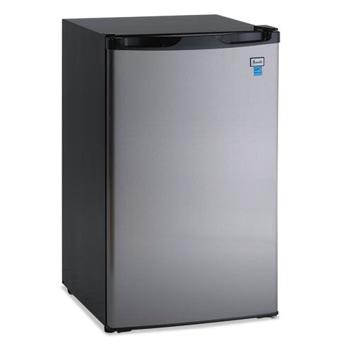 4.4 Cf Refrigerator, 19 1/2"w X 22"d X 33"h, Black/stainless Steel