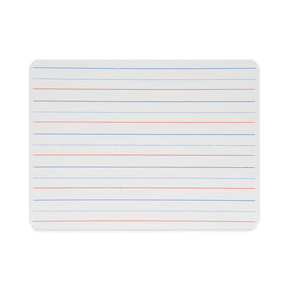 Magnetic Two-sided Red And Blue Ruled Dry Erase Board, 12 X 9, Ruled White Front/unruled White Back, 12/pack