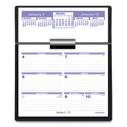 Flip-a-week Desk Calendar And Base, 7 X 5.5, White Sheets, 12-month (jan To Dec): 2024