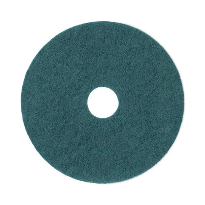 Heavy-duty Scrubbing Floor Pads, 17" Diameter, Green, 5/carton