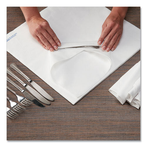 Airlaid Flat Pack Napkins, 1 Ply, 15.5 X 15.5, White, 1,000/carton