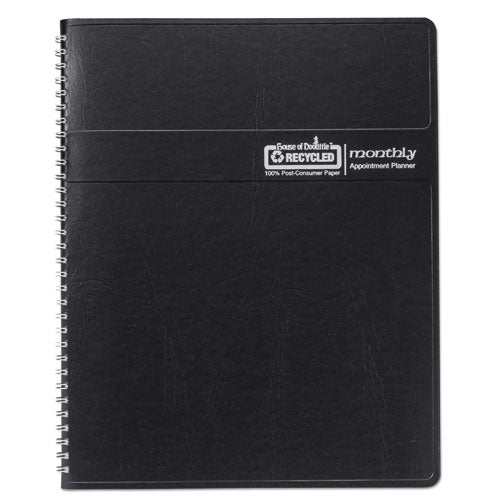 14-month Recycled Ruled Monthly Planner, 8.75 X 6.78, Black Cover, 14-month (dec To Jan): 2023 To 2025