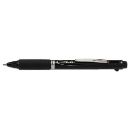 Energel 2s Multi-color Gel Pen/pencil, Retractable, Medium 0.5 Mm, Black/red Ink, Black Barrel