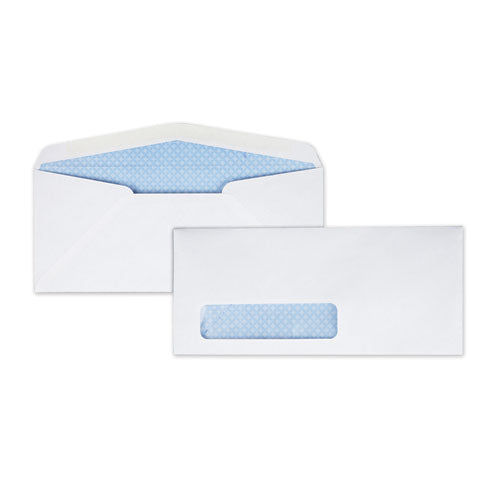 Security Tint Window Envelope, #10, Bankers Flap, Gummed Closure, 4.13 X 9.5, White, 500/box