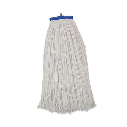 Cut-end Lie-flat Wet Mop Head, Rayon, 24oz, White