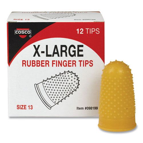 Fingertip Pads, Size 13, Extra Large, Amber, 12/pack