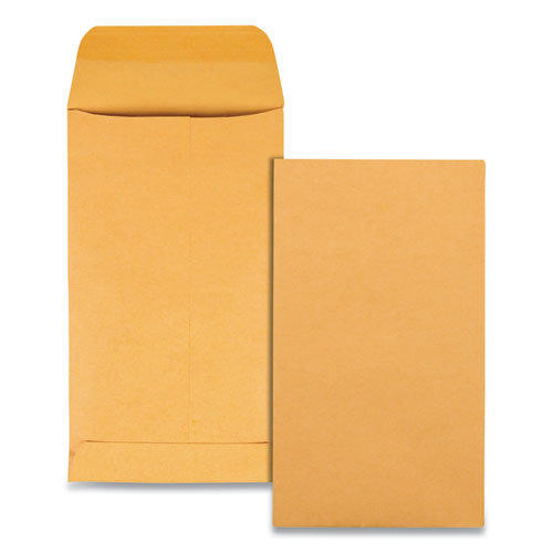 Kraft Coin And Small Parts Envelope, 28 Lb Bond Weight Kraft, #5 1/2, Square Flap, Gummed Closure, 3.13 X 5.5, Brown, 500/box