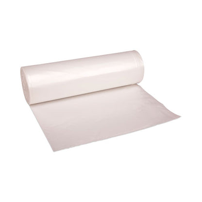 High-density Can Liners, 60 Gal, 14 Mic, 38" X 58", Natural, 25 Bags/roll, 8 Rolls/carton