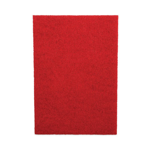 Buffing Floor Pads, 20 X 14, Red, 10/carton