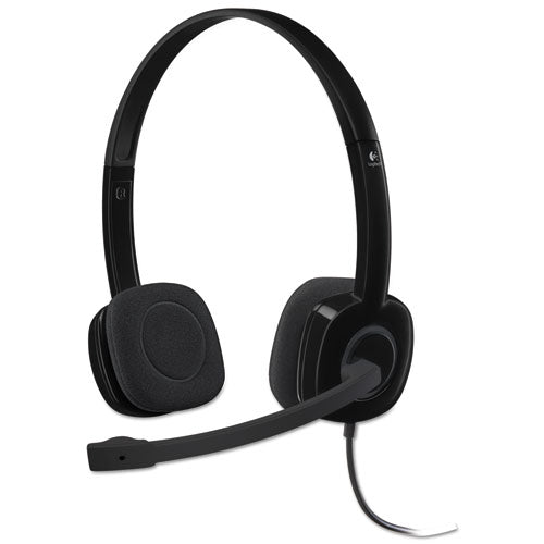 H151 Binaural Over The Head Headset, Black