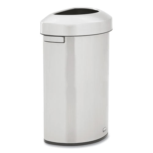 Refine Series Waste Receptacle, 21 Gal, Plastic/stainless Steel