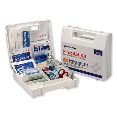 Ansi 2015 Compliant Class A Type I And Ii First Aid Kit For 25 People, 89 Pieces, Plastic Case