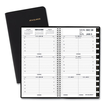 Compact Weekly Appointment Book, 6.25 X 3.25, Black Cover, 12-month (jan To Dec): 2024