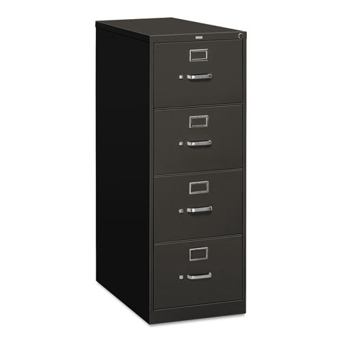 310 Series Vertical File, 4 Legal-size File Drawers, Charcoal, 18.25" X 26.5" X 52"