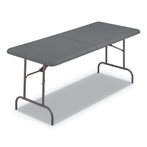 Indestructable Classic Bi-folding Table, Rectangular, 30" X 72" X 29", Charcoal