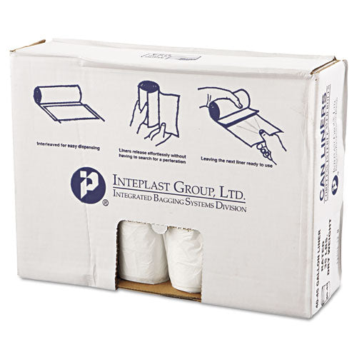 High-density Commercial Can Liners Value Pack, 45 Gal, 11 Mic, 40" X 46", Clear, 25 Bags/roll, 10 Interleaved Rolls/carton