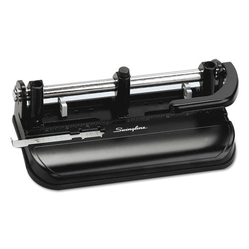 32-sheet Lever Handle Heavy-duty Two- To Seven-hole Punch, 9/32" Holes, Black