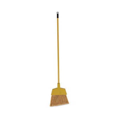 Corn Fiber Angled-head Lobby Brooms, 55" Handle, Yellow, 12/carton