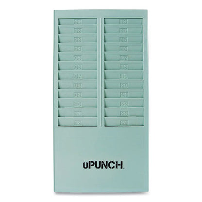 Time Card Rack, 24 Pockets, Gray