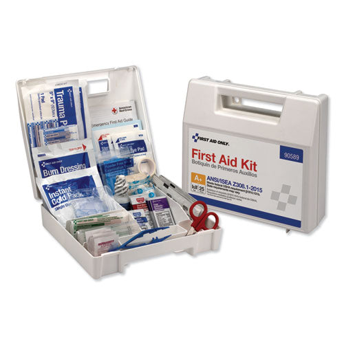 Ansi 2015 Compliant Class A+ Type I And Ii First Aid Kit For 25 People, 141 Pieces, Plastic Case