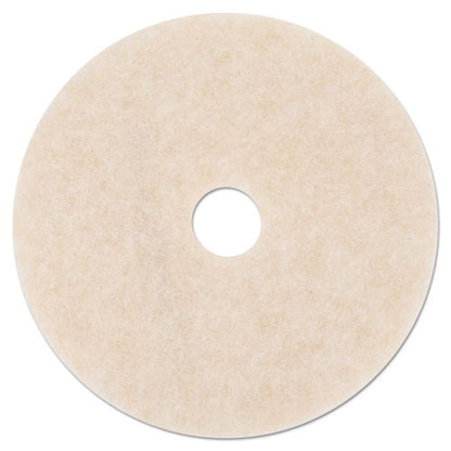 Ultra High-speed Topline Floor Burnishing Pads 3200, 20" Diameter, White/amber, 5/carton