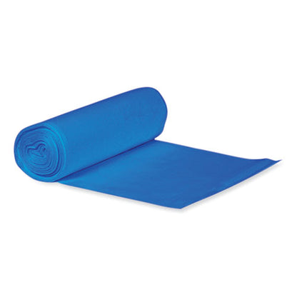 Eco Blend Max Can Liners, 40 To 45 Gal, 0.8 Mil, 40" X 46", Blue, 25 Bags/roll, 6 Rolls/carton