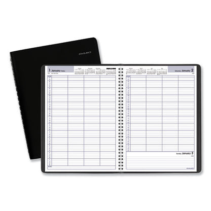 Dayminder Four-person Group Daily Appointment Book, 11 X 8, Black Cover, 12-month (jan To Dec): 2024