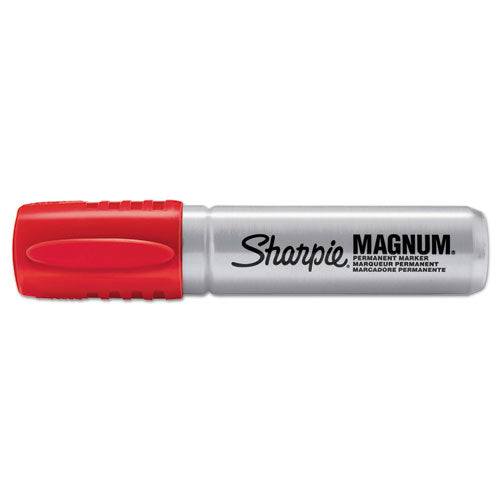 Magnum Permanent Marker, Broad Chisel Tip, Red