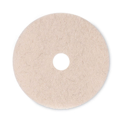 Natural Hog Hair Burnishing Floor Pads, 20" Diameter, Tan, 5/carton