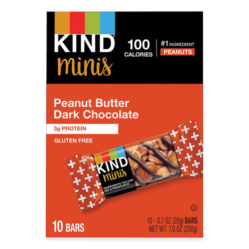 Minis, Peanut Butter Dark Chocolate, 0.7 Oz, 10/pack