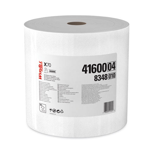 X70 Cloths, Jumbo Roll, Perf., 12.4 X 12.2, White, 870 Towels/roll