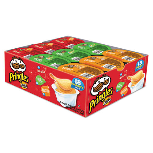 Potato Chips, Variety Pack, 0.74 Oz Canister, 18/box